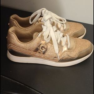Guess gold glitter sneakers